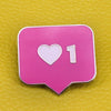 Cute INSTA Heart Pin | Heart Pin Badge | Insta Like Brooch | Heart Like Pin Badge Brooch | Influencers Brooch | Pink Social Media Brooch - TrendyLush