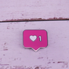 Cute INSTA Heart Pin | Heart Pin Badge | Insta Like Brooch | Heart Like Pin Badge Brooch | Influencers Brooch | Pink Social Media Brooch - TrendyLush