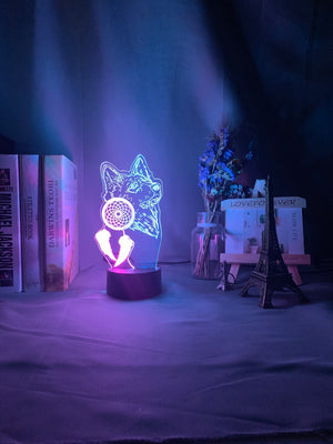 Dream Catcher 3D Light Lamp | Wolf Fox LED Color Lamp For Home Decoration | Dreamcatcher Nightlight | 3D Dream Catcher Illusion Decor - TrendyLush